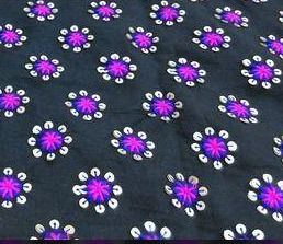 Sequins Work Embroidery Fabric