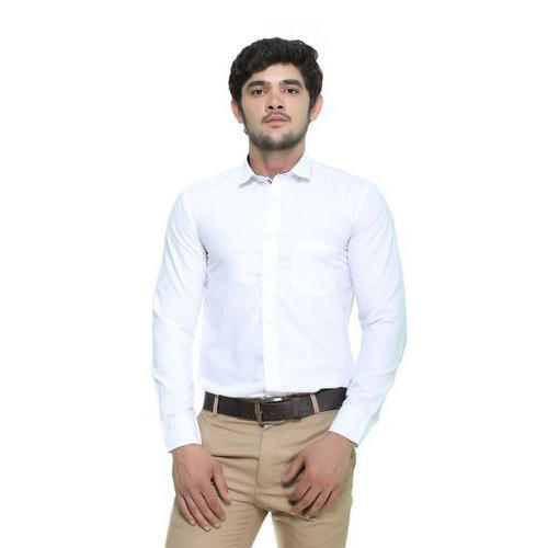 Mens White Casual Shirt