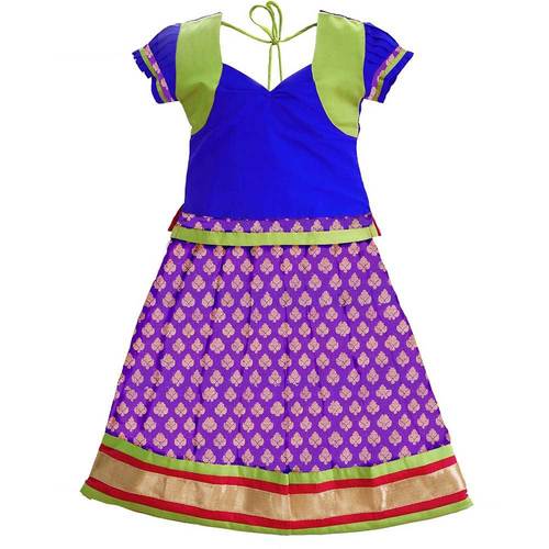 Pure Silk Pavadai For Girls