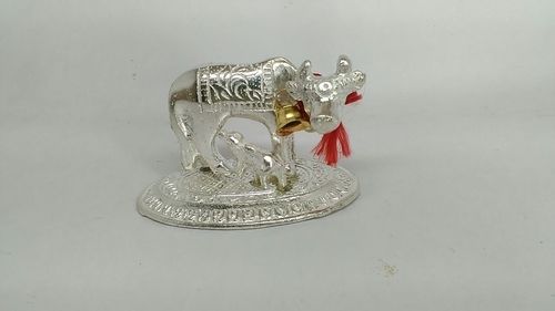 Silver Plated Cow Statues