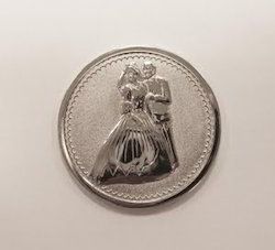 Long Lasting Shine Silver Wedding Coin