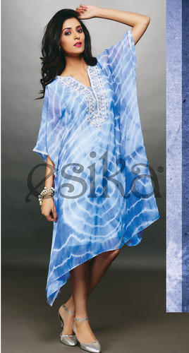 Printed Hand Embroidered Kaftan