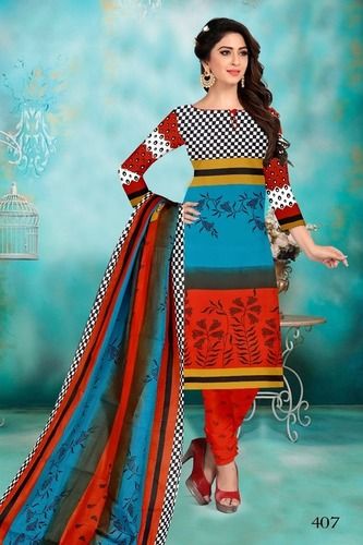 Printed Cotton Dress Material For Salwar Kameez