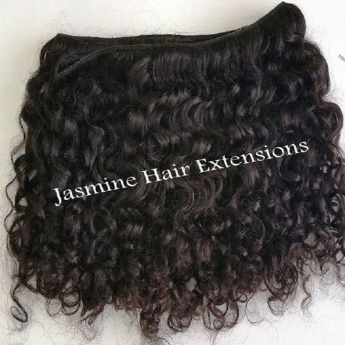 Natural 10 To 32 Inches Virgin Curly Weft Human Hair