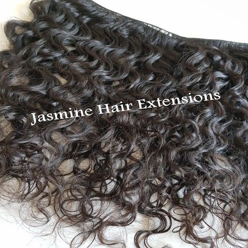 Indian 100% Raw Curly Wavy Top Quality Natural Black Human Hair