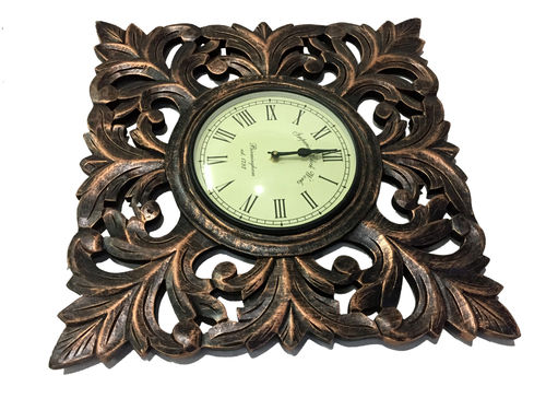 Decorative Wooden Golden Wall Clock