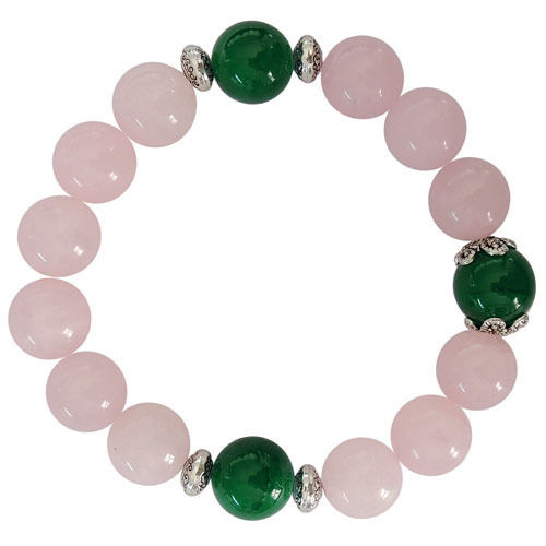 Dyed Rose Quartz Stretch Bracelet