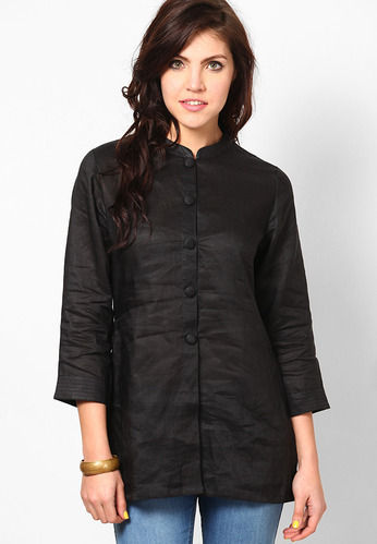 Superior Quality Black Linen Kurti