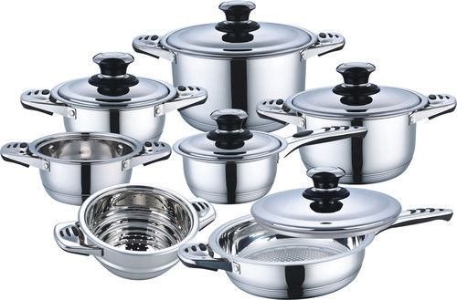 12pcs Stainless Steel Cookware Set With Induction Bottom