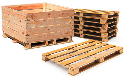 Brown Wooden Pallets And Crates