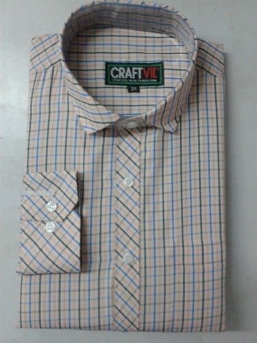 Mens Casual Shirt - Polyester Checks