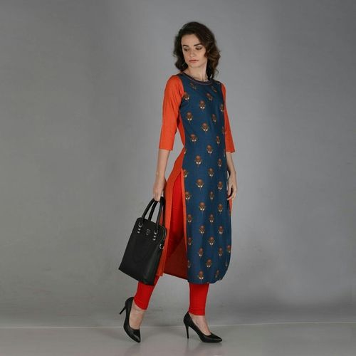 No Fade Designer Cotton Silk Kurtis