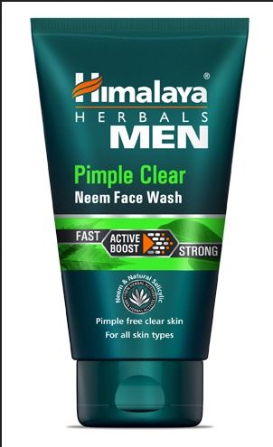 Himalaya Men Pimple Clear Neem Face Wash - Herbal Formula with Neem & Natural Salicylic Extract, Antibacterial Protection for Men's Skin