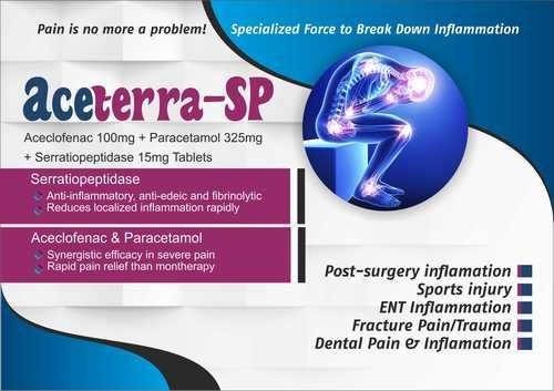 Steel Panterra Dsr Aceclofenac Paracetamol And Serratiopeptidase Tablets