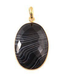 Black Line Onyx Precious Stone