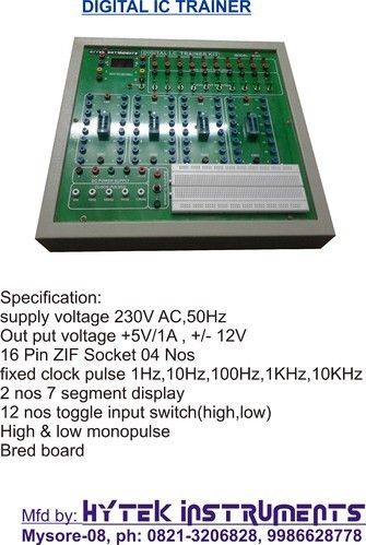 Electrical Digital IC Trainer