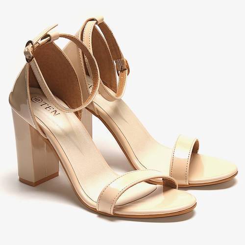 Women Beige Heel Sandals