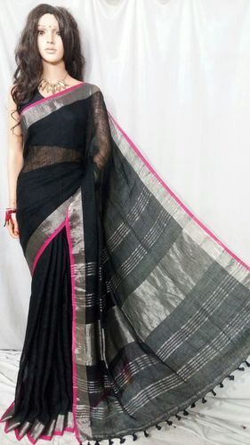 Cotton Black Saree