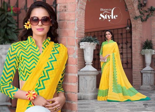 Designer Yellow Saree