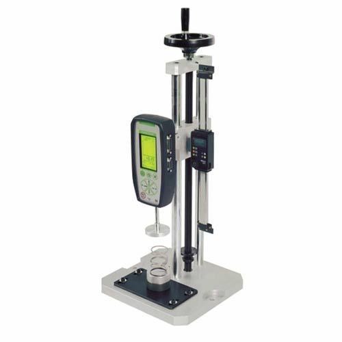 Industrial Spring Testing Machine - Portable Manual Test Stand, Adjustable Parallelism for Compression Springs, Durable Design, Accurate Force Gauge with Displacement Sensor