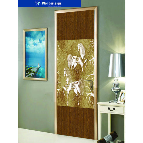 Natural Living Room Designer Door Skin