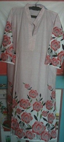 Washable Flower Printed Ladies Cotton Kurtis