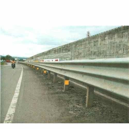 Three Beam Single Sided Crash Barrier