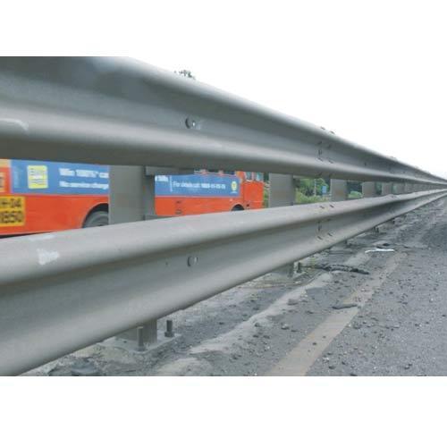 Three Beam Single Sided Metal Crash Barrier