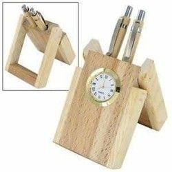 Wooden Pen Stand With Clock Application: Automotive