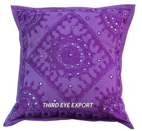 All Colors Mentioned 16 Mirror Embroidered Ethnic Decorative Cushion Pillow Cover