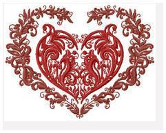 Heart Shape Embroidery Design Fabrics