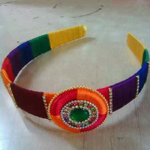 Silk Threads Multicolored Hair Band at Best Price in Nashik | Rachana Jewels
