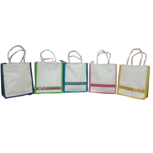 Pale Green Cost Effective Jute Shopping Bags