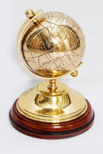 Golden Shiny Earth Globe