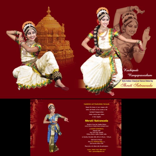 Attractive Arangetram Invitation Card