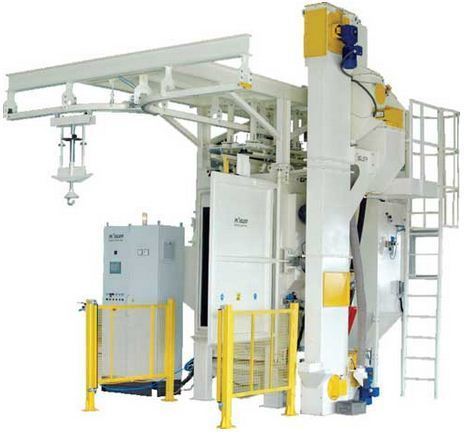 Indian Ribe Overhead Rail Hanger Shot Blasting Machine