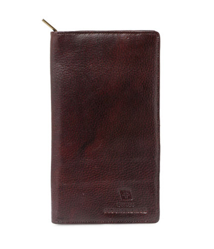 Brown Passport Holder With Zipper