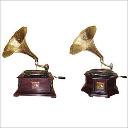 Antique Brass Gramophone