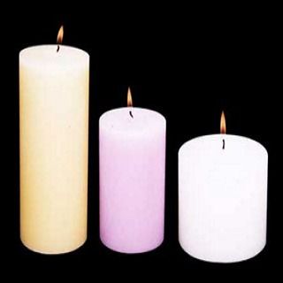 White Pillar Candle - Premium Quality Wax, 4x8 Inches, Elegant Ivory White, Made with High-Quality Raw Materials