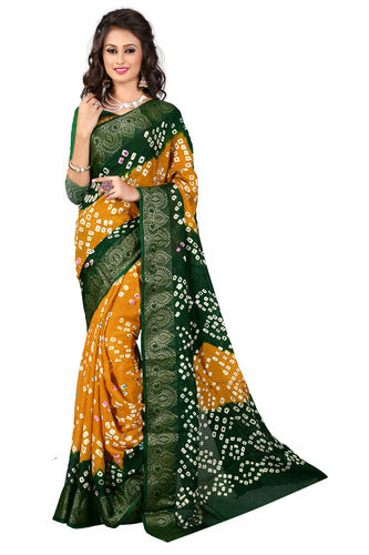 Green And Yellow Heavy Designer Handwork Silk Saree - Indian Heavy Anarkali  Lehenga Gowns Sharara Sarees Pakistani Dresses in USA/UK/Canada/UAE -  IndiaBoulevard