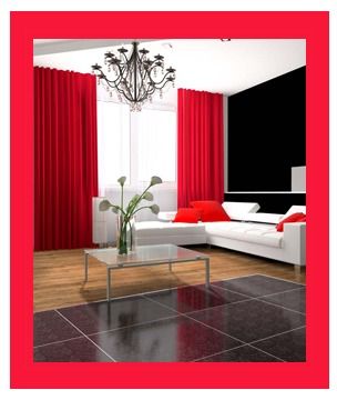 Tear-Resistant Plain Red Woven Designer Curtains