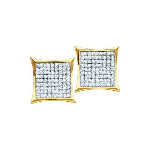 Single Cut Diamond Earring In 10K Yellow Gold Excellent