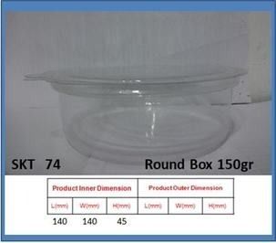 150gr Round Packaging Box