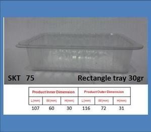 30gr Rectangular Packaging Tray