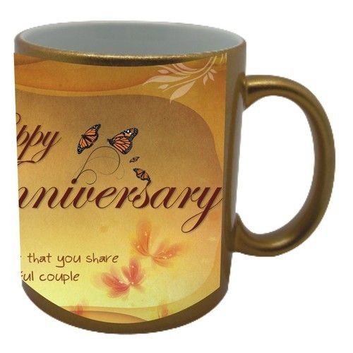 Blue Affordable Sublimation Gold Mug 