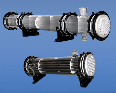 Glass Shell And Tube Heat Exchangers