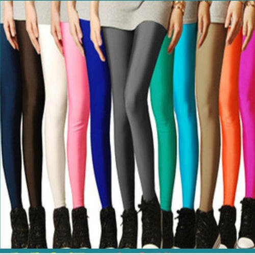 Free Size Ladies Plain Cotton Lycra Leggings 