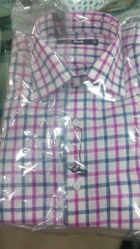 Mens Formal Check Shirt Size: Extra Large