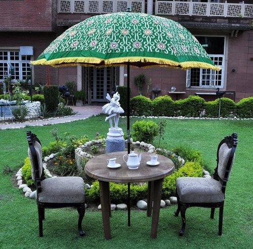 Nylon Embroidered Garden Umbrella