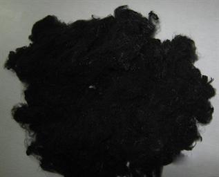 Raw Black Recycled Polyester Staple Fibre